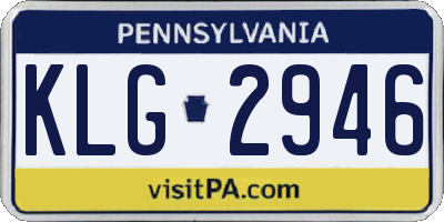 PA license plate KLG2946
