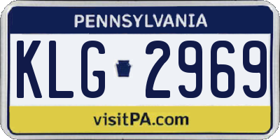 PA license plate KLG2969