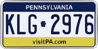PA license plate KLG2976