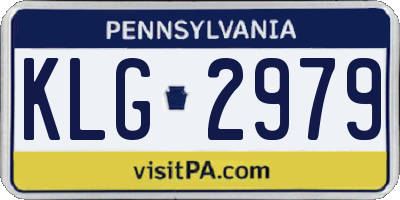 PA license plate KLG2979