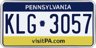 PA license plate KLG3057