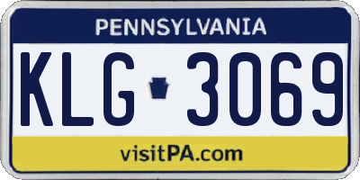 PA license plate KLG3069