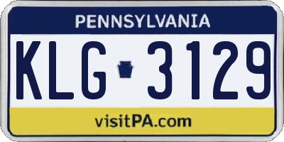 PA license plate KLG3129