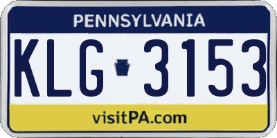 PA license plate KLG3153