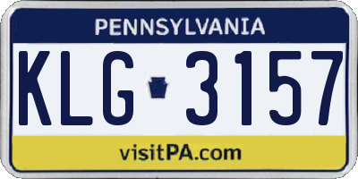 PA license plate KLG3157