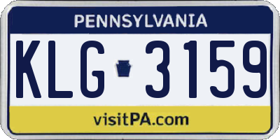 PA license plate KLG3159
