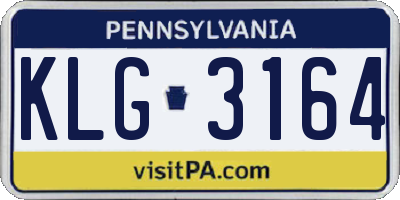 PA license plate KLG3164
