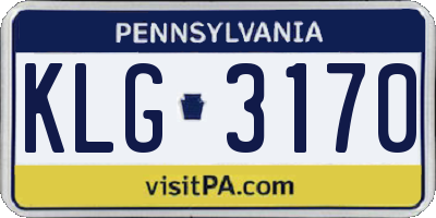 PA license plate KLG3170