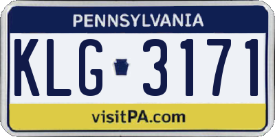 PA license plate KLG3171