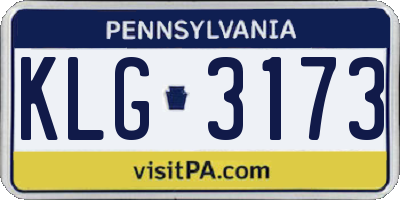 PA license plate KLG3173