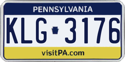 PA license plate KLG3176