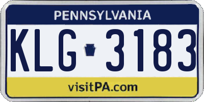 PA license plate KLG3183