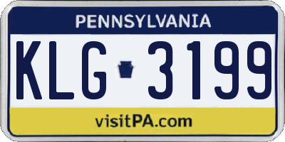PA license plate KLG3199