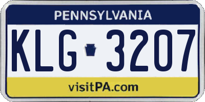PA license plate KLG3207
