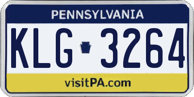 PA license plate KLG3264