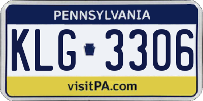 PA license plate KLG3306