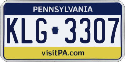 PA license plate KLG3307