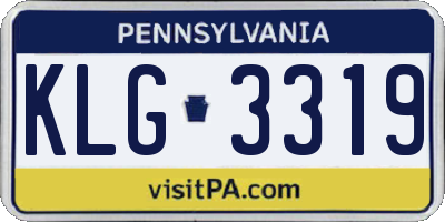 PA license plate KLG3319