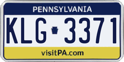 PA license plate KLG3371