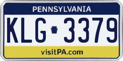 PA license plate KLG3379