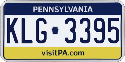 PA license plate KLG3395