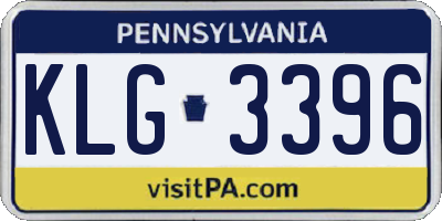 PA license plate KLG3396