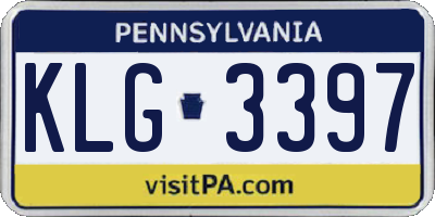 PA license plate KLG3397