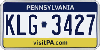 PA license plate KLG3427