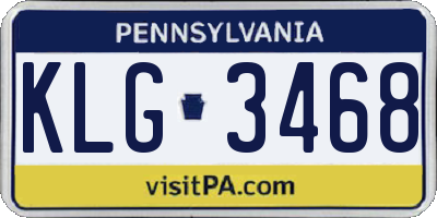 PA license plate KLG3468
