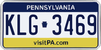 PA license plate KLG3469