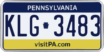 PA license plate KLG3483