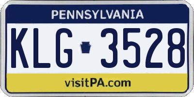 PA license plate KLG3528