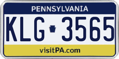 PA license plate KLG3565