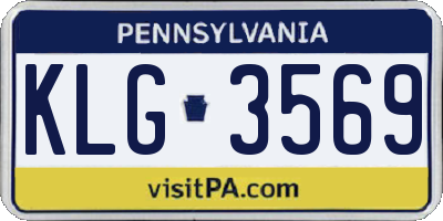 PA license plate KLG3569