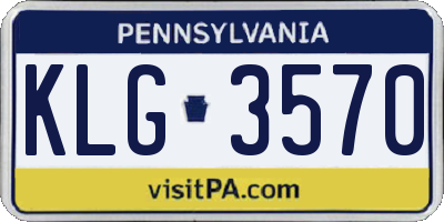 PA license plate KLG3570