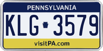 PA license plate KLG3579