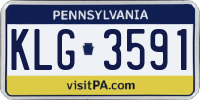 PA license plate KLG3591