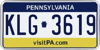 PA license plate KLG3619