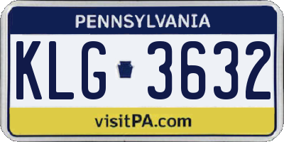 PA license plate KLG3632