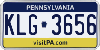 PA license plate KLG3656