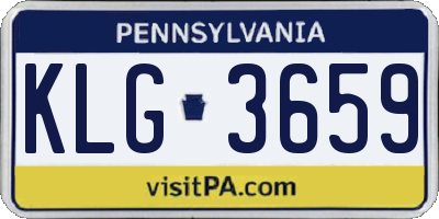 PA license plate KLG3659