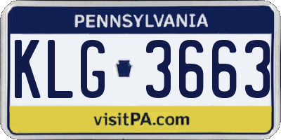 PA license plate KLG3663