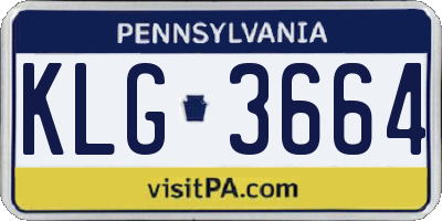 PA license plate KLG3664