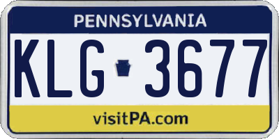 PA license plate KLG3677