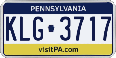 PA license plate KLG3717