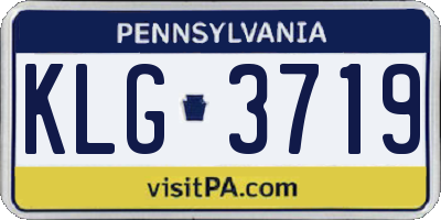 PA license plate KLG3719