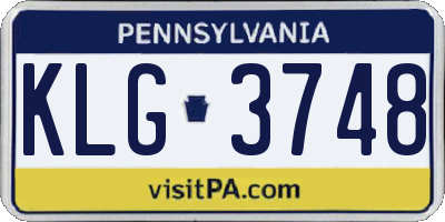 PA license plate KLG3748