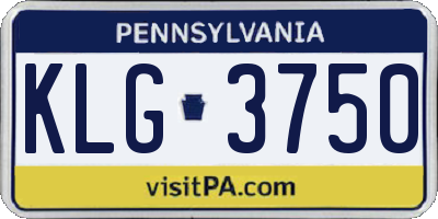 PA license plate KLG3750