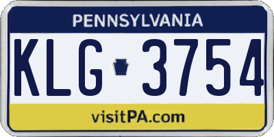 PA license plate KLG3754