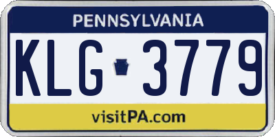 PA license plate KLG3779